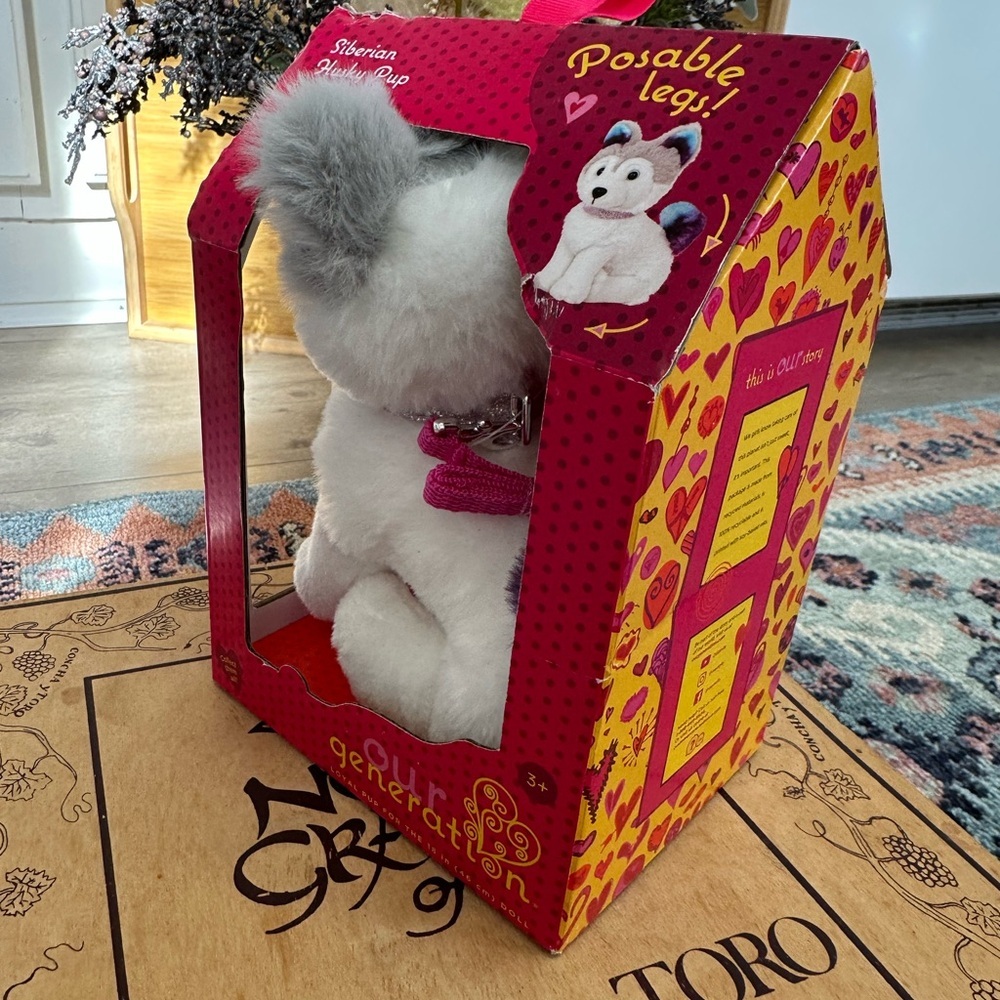 New Our Generation Siberian Husky Posable 6-inch Pet Dog Plush - Picture 9 of 16